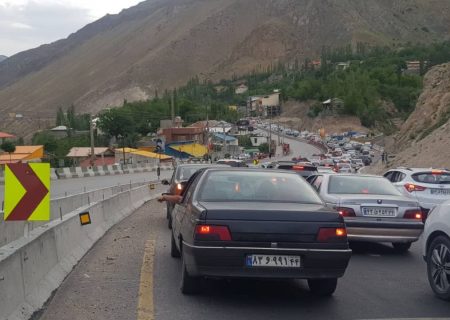 ترافیک سنگین در محورهای قزوین – رشت و هراز