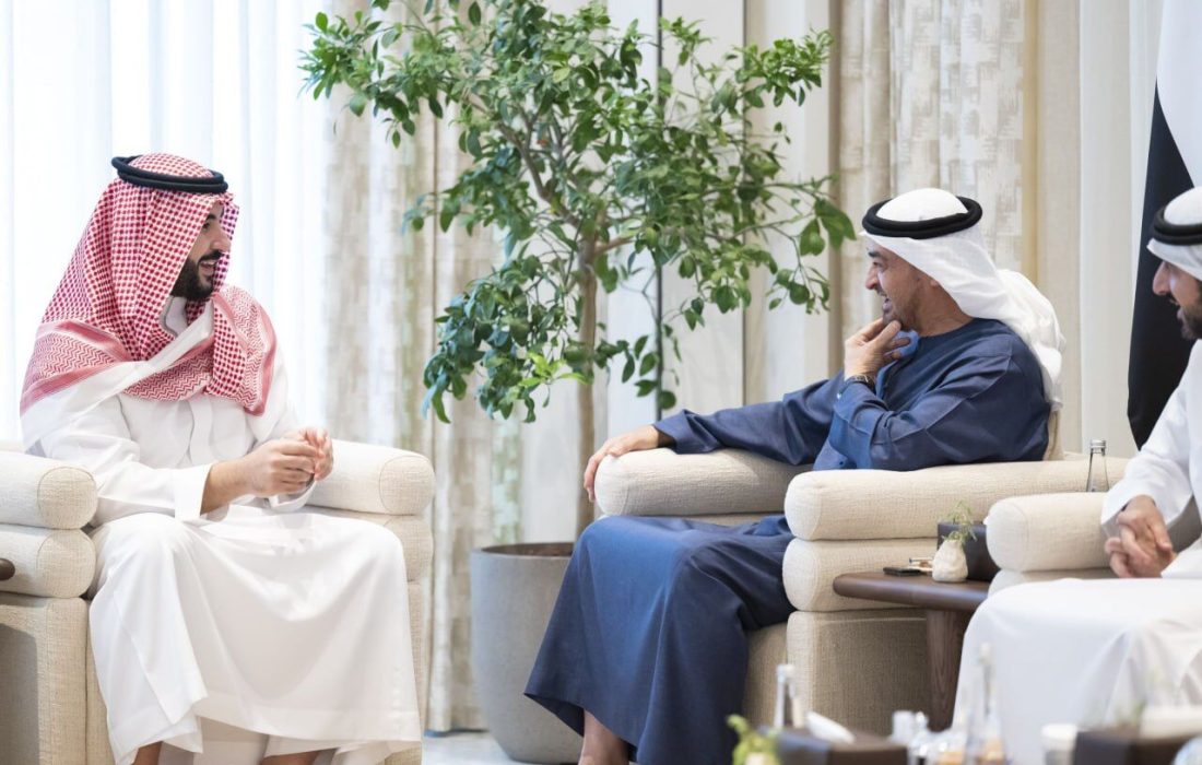 بررسی آخرین تحولات خاورمیانه در دیدار رئیس امارات و وزیر دفاع عربستان
