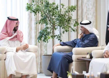 بررسی آخرین تحولات خاورمیانه در دیدار رئیس امارات و وزیر دفاع عربستان