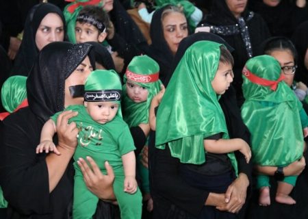 سوگ مادران گچسارانی و باشتی در همایش شیرخوارگان حسینی
