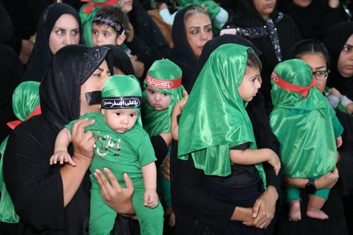 سوگ مادران گچسارانی و باشتی در همایش شیرخوارگان حسینی